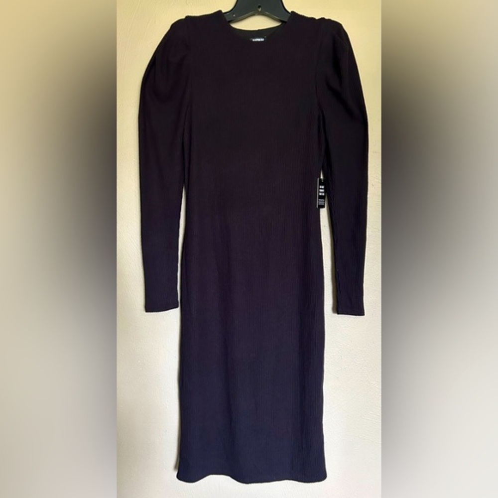 Ribbed Black Dress